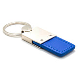 Jeep Grill Keychain & Keyring - Duo Premium Blue Leather (KC1740.JEEG.BLU)
