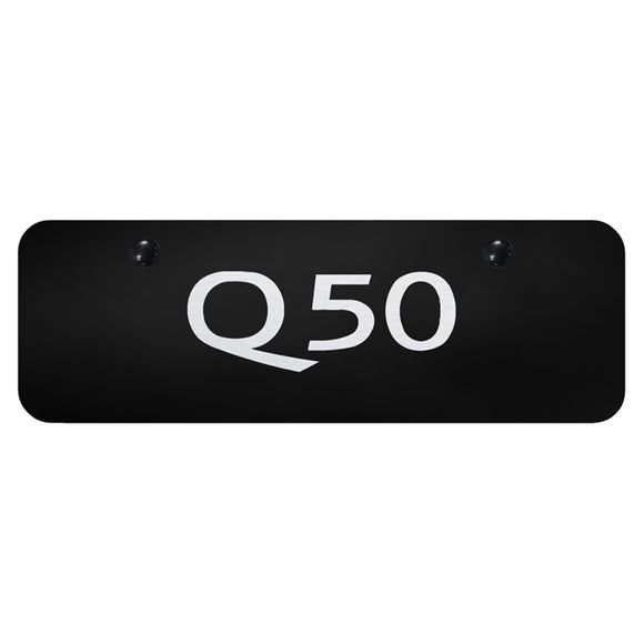 Infiniti Q50 Name Laser Etched Black Mini Plate (PL.Q50.EBM)