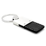 Mopar Keychain & Keyring - Duo Premium Black Leather (KC1740.MOP.BLK)