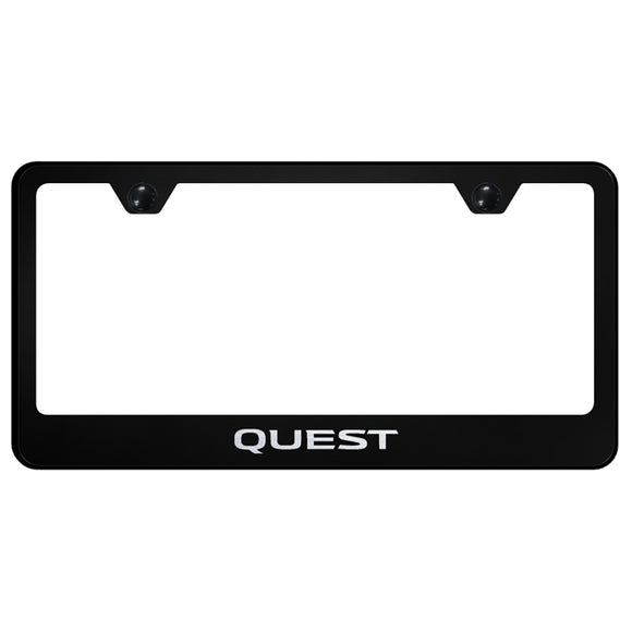 Nissan Quest Black License Plate Frame (LF.QUE.EB)