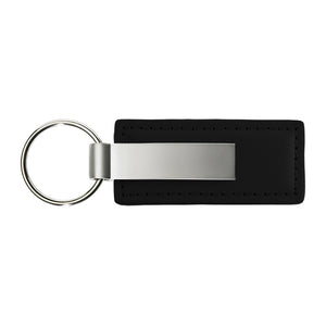 Blank Promotional Keychain & Keyring - Premium Black Leather (KC1540.BNK)
