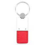 Jeep Grill Keychain & Keyring - Duo Premium Red Leather (KC1740.JEEG.RED)