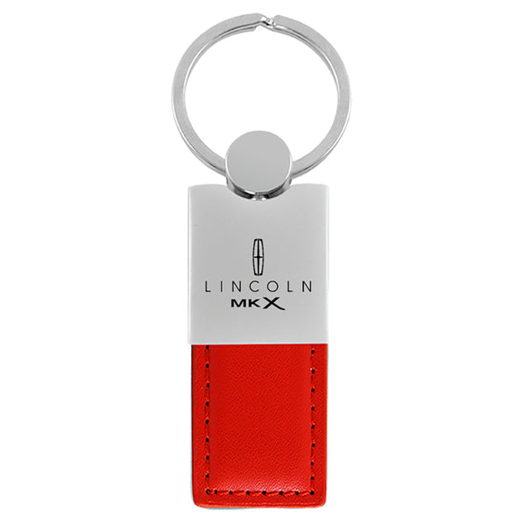 Lincoln MKX Keychain & Keyring - Duo Premium Red Leather (KC1740.MKX.RED)