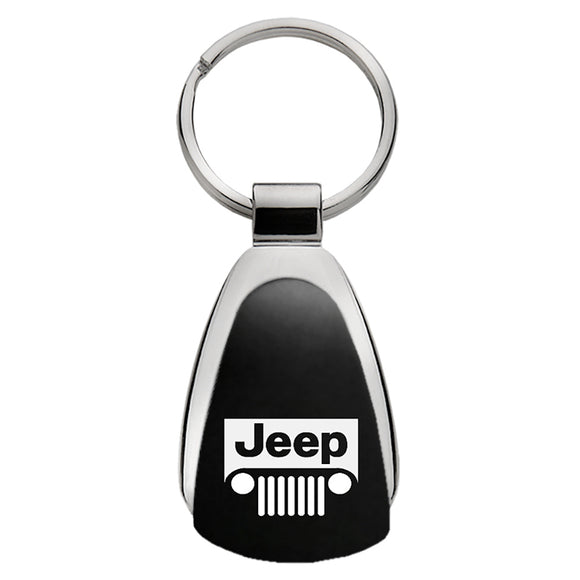 Jeep Grill Keychain & Keyring - Black Teardrop (KCK.JEEG)
