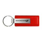 Dodge Stripe Keychain & Keyring - Red Premium Leather (KC1542.DODS)