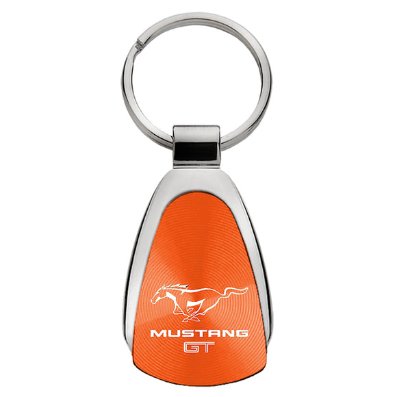 Ford Mustang GT Keychain & Keyring - Orange Teardrop (KCORA.MGT)
