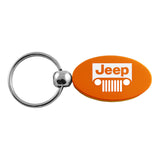 Jeep Grill Keychain & Keyring - Orange Oval (KC1340.JEEG.ORA)