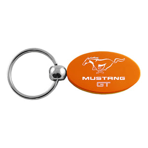 Ford Mustang GT Keychain & Keyring - Orange Oval (KC1340.MGT.ORA)