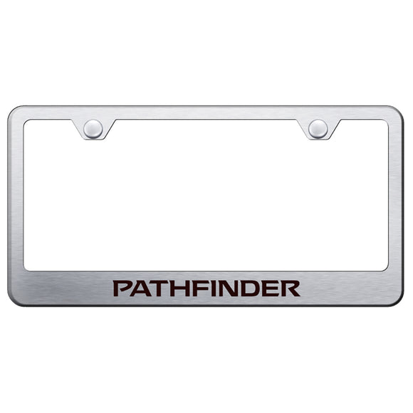 Nissan Pathfinder Brushed License Plate Frame (LF.PAT.ES)
