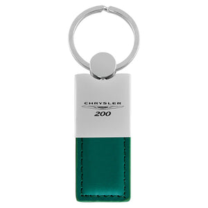 Chrysler 200 Keychain & Keyring - Duo Premium Green Leather (KC1740.200.GRN)