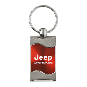 Jeep Cherokee Keychain & Keyring - Red Wave (KC3075.CHE.RED)