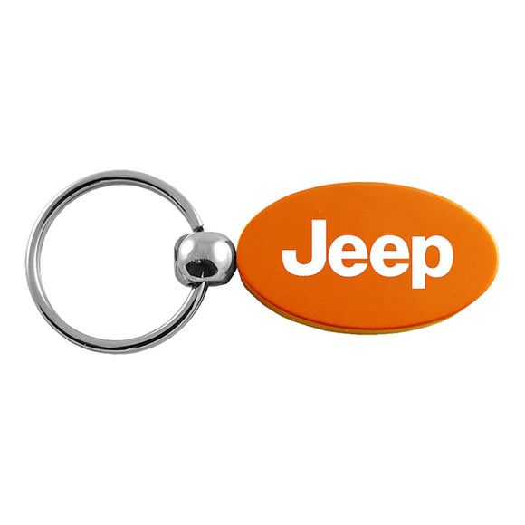 Jeep Keychain & Keyring - Orange Oval (KC1340.JEE.ORA)