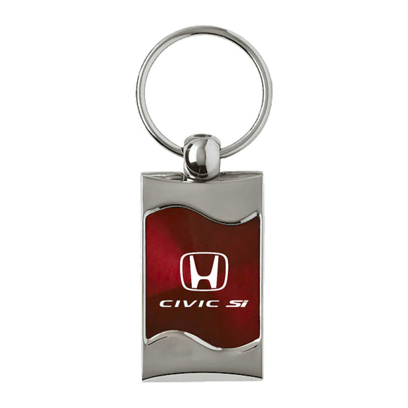 Honda Civic SI Keychain & Keyring - Burgundy Wave (KC3075.CSI.BUR)