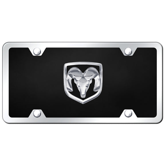 Dodge Ram OEM Logo Chrome on Black Acrylic Kit (AG-P.RAM.OEM.CBK)