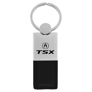 Acura TSX Keychain & Keyring - Duo Premium Black Leather (KC1740.TSX.BLK)