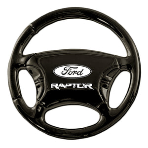 Ford F-150 Raptor Keychain & Keyring - Black Steering Wheel (KC3019.RAP)