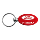 Ford F-250 Keychain & Keyring - Red Oval (KC1340.F25.RED)