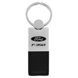 Ford F-350 Keychain & Keyring - Duo Premium Black Leather (KC1740.F35.BLK)