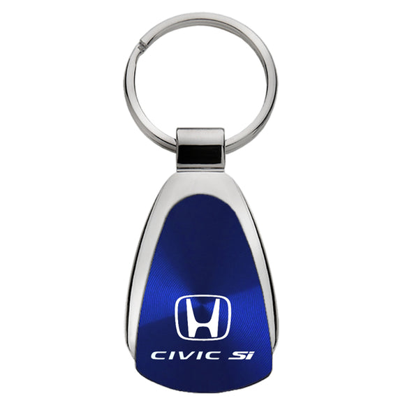 Honda Civic SI Keychain & Keyring - Blue Teardrop (KCB.CSI)