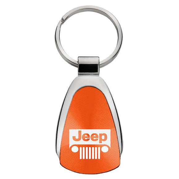 Jeep Grill Keychain & Keyring - Orange Teardrop (KCORA.JEEG)