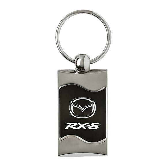 Mazda RX-8 Keychain & Keyring - Black Wave (KC3075.RX8.BLK)