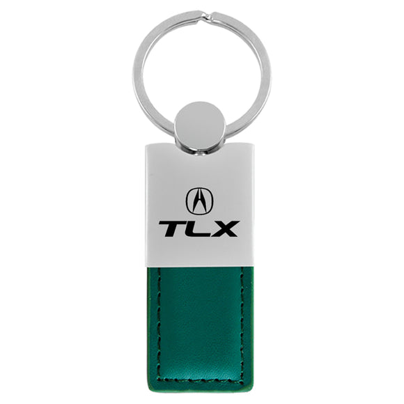 Acura TLX Keychain & Keyring - Duo Premium Green Leather (KC1740.TLX.GRN)