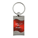 Ford Mustang in Script Keychain & Keyring - Red Wave (KC3075.MUSS.RED)