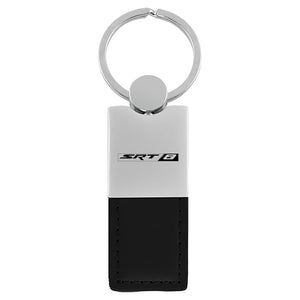 Dodge SRT-8 Keychain & Keyring - Duo Premium Black Leather (KC1740.SRT8.BLK)