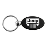 Jeep Grill Keychain & Keyring - Black Oval (KC1340.JEEG.BLK)
