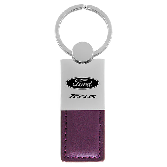 Ford Focus Keychain & Keyring - Duo Premium Purple Leather (KC1740.FOC.PUR)