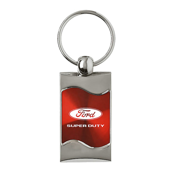 Ford Super Duty Keychain & Keyring - Red Wave (KC3075.DTY.RED)