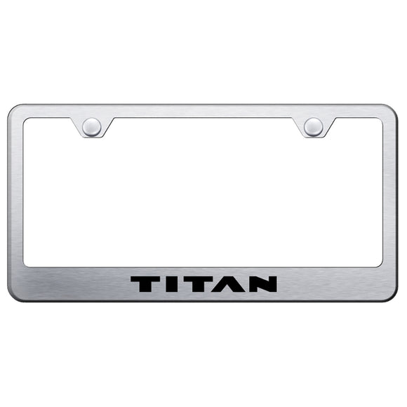 Nissan Titan Brushed License Plate Frame (LF.TIT.ES)