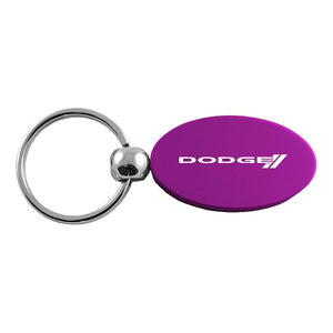 Dodge Stripe Keychain & Keyring - Purple Oval (KC1340.DODS.PUR)