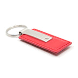 Jeep Grill Keychain & Keyring - Red Premium Leather (KC1542.JEEG)