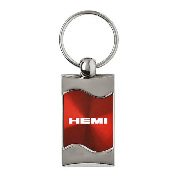 Dodge Hemi Keychain & Keyring - Red Wave (KC3075.HEM.RED)