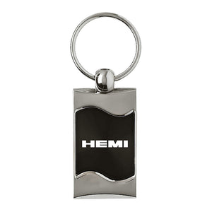 Dodge Hemi Keychain & Keyring - Black Wave (KC3075.HEM.BLK)