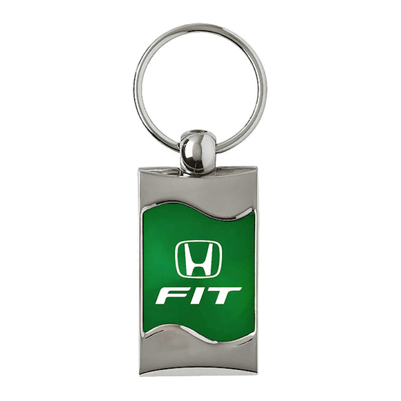 Honda Fit Keychain & Keyring - Green Wave (KC3075.FIT.GRN)