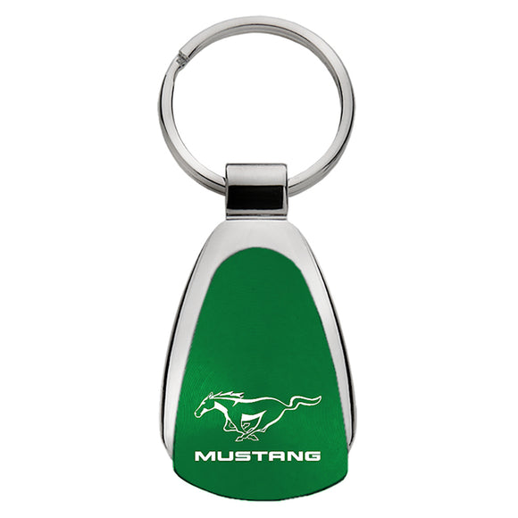 Ford Mustang Keychain & Keyring - Green Teardrop (KCGR.MUS)