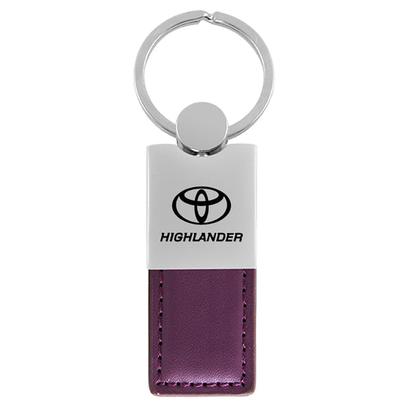 Toyota Highlander Keychain & Keyring - Duo Premium Purple Leather (KC1740.HIL.PUR)
