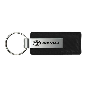 Toyota Sienna Keychain & Keyring - Carbon Fiber Texture Leather (KC1550.SIE)