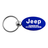 Jeep Grand Cherokee Keychain & Keyring - Blue Oval (KC1340.GRA.BLU)