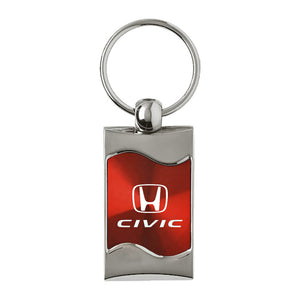 Honda Civic Keychain & Keyring - Red Wave (KC3075.CIV.RED)