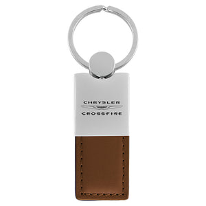 Chrysler Crossfire Keychain & Keyring - Duo Premium Brown Leather (KC1740.CRO.BRN)