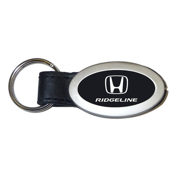 Honda Ridgeline Keychain & Keyring - Black Leather Oval (KC3210.RID)