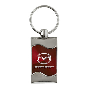 Mazda Zoom Zoom Keychain & Keyring - Burgundy Wave (KC3075.ZOO.BUR)
