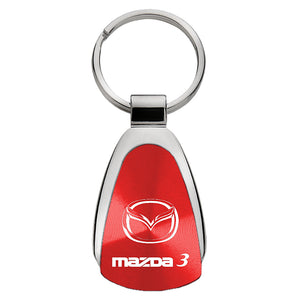 Mazda 3 Keychain & Keyring - Red Teardrop (KCRED.MZ3)