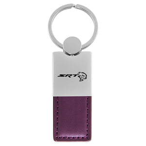Dodge SRTH Hellcat Keychain & Keyring - Duo Premium Purple Leather (KC1740.SRTH.PUR)