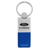 Ford Fusion Keychain & Keyring - Duo Premium Blue Leather (KC1740.FUS.BLU)