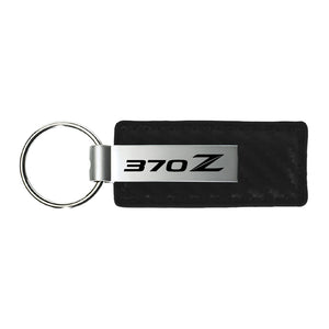 Nissan 370Z Keychain & Keyring - Carbon Fiber Texture Leather (KC1550.370)