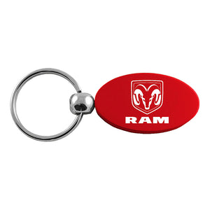 Dodge Ram Keychain & Keyring - Red Oval (KC1340.RAM.RED)